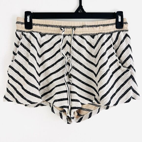 Anthropologie Pants - Anthropologie Saturday Sunday Mon...  Black & Cream Striped Cotton Shorts ~ Med